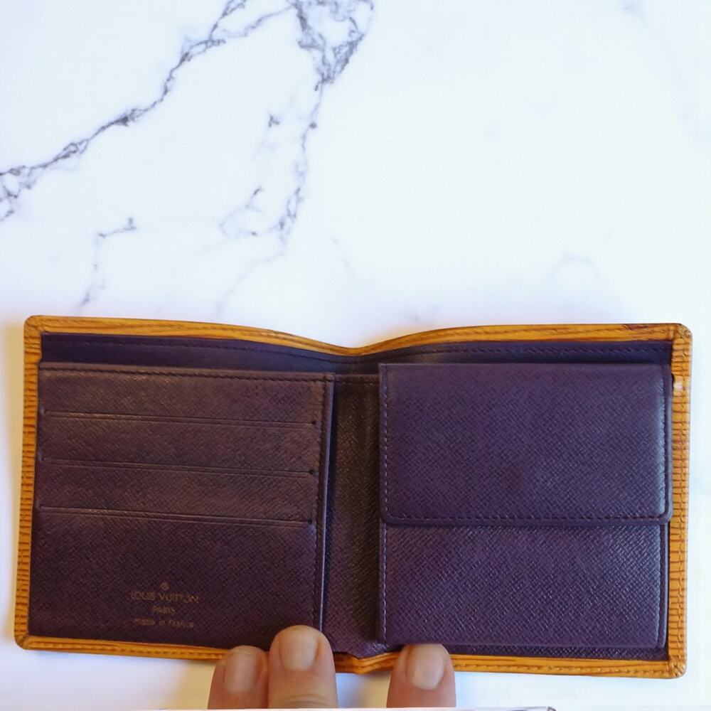 Authentic Louis Vuitton Marco Epi Leather Bifold Wallet Yellow & COA. - Picture 5 of 14